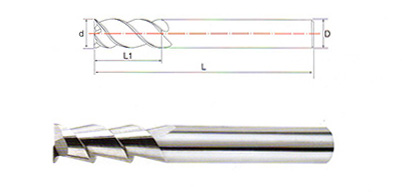整體硬質合金2刃鋁用銑刀