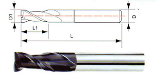 整體硬質(zhì)合金2刃銑刀