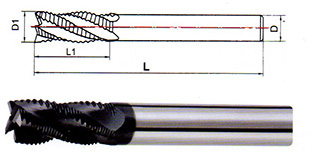 整體硬質(zhì)合金三、四刃波刃銑刀